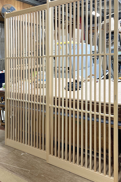 外部用ヒノキの格子戸